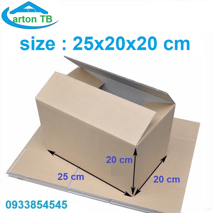thùng carton đóng hàng size 25x20x20 - ( giao hàng hỏa tốc 30 phút )