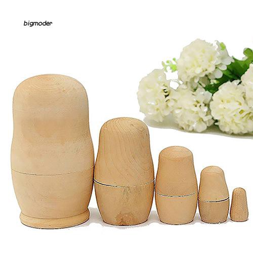 Búp bê Nga Matryoshka bằng gỗ chưa hoàn thành