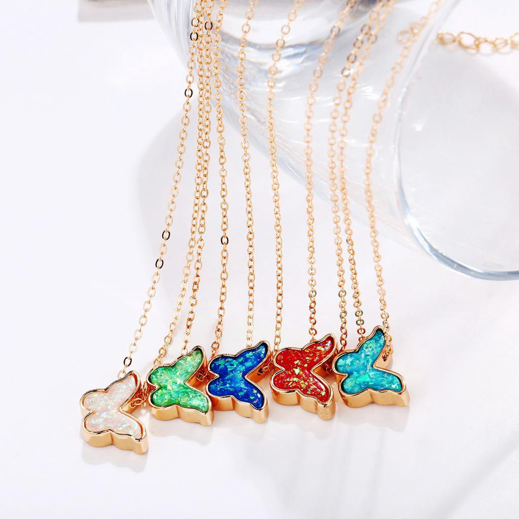 2020 Butterfly Pendant Necklaces For Women Girls Fashion Pink Gold Necklace Elegant Choker Fashion Sweet Jewelry Gifts