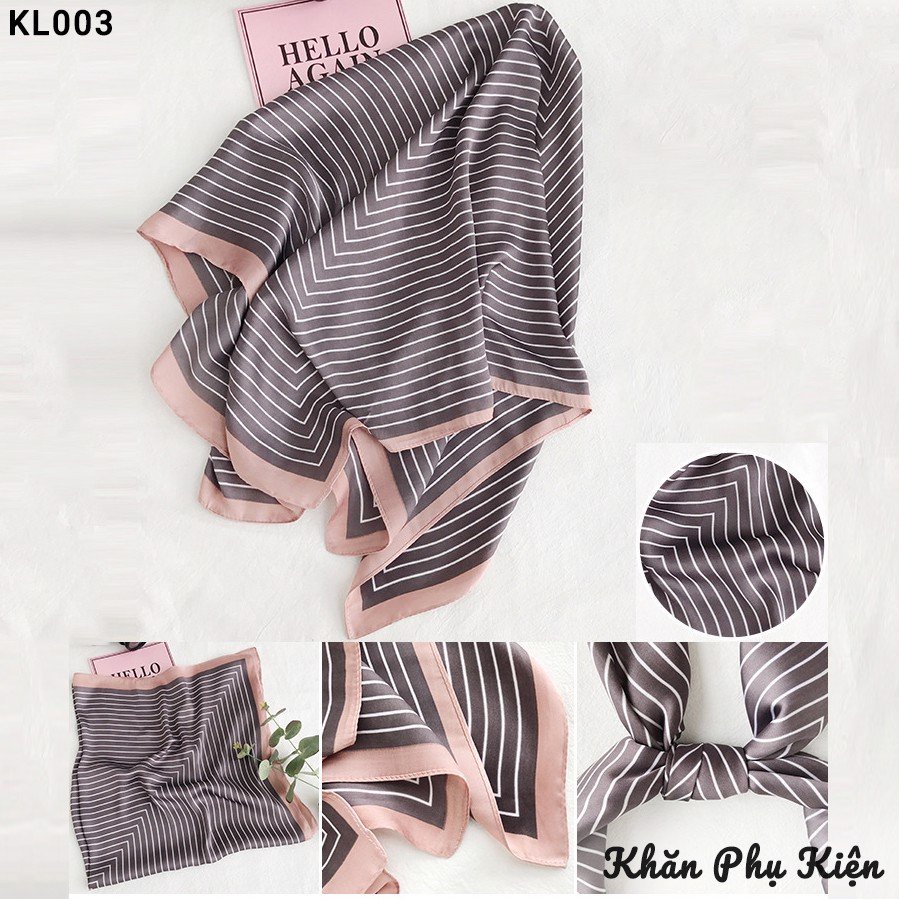 Khăn bandana quấn làm áo Blackpink cao cấp 70 70x70cm turban lụa vuông quàng cổ quấn tóc nữ đẹp