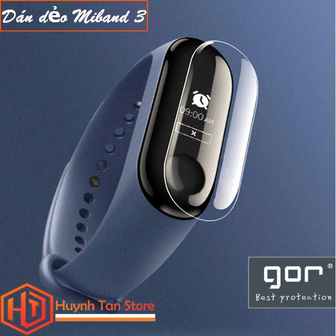 FREESHIP 99K TOÀN QUỐC_Dán màn hình Mi Band 3 chính hãng Gor 1 bộ ( 2 trên, 1 dưới) cho Miband 3