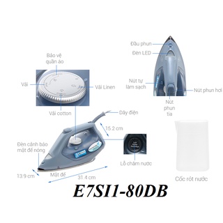 [Cam kết mới 100% chính hãng] Bàn ủi hơi nước Electrolux E7SI1-60WB - E7SI1-80DB