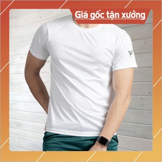 Áo Thun Nam Thể Thao Thun Lạnh Cao Cấp (Trắng) Chất Liệu Thấm Hút Mồ Hôi, Co Giãn Tốt