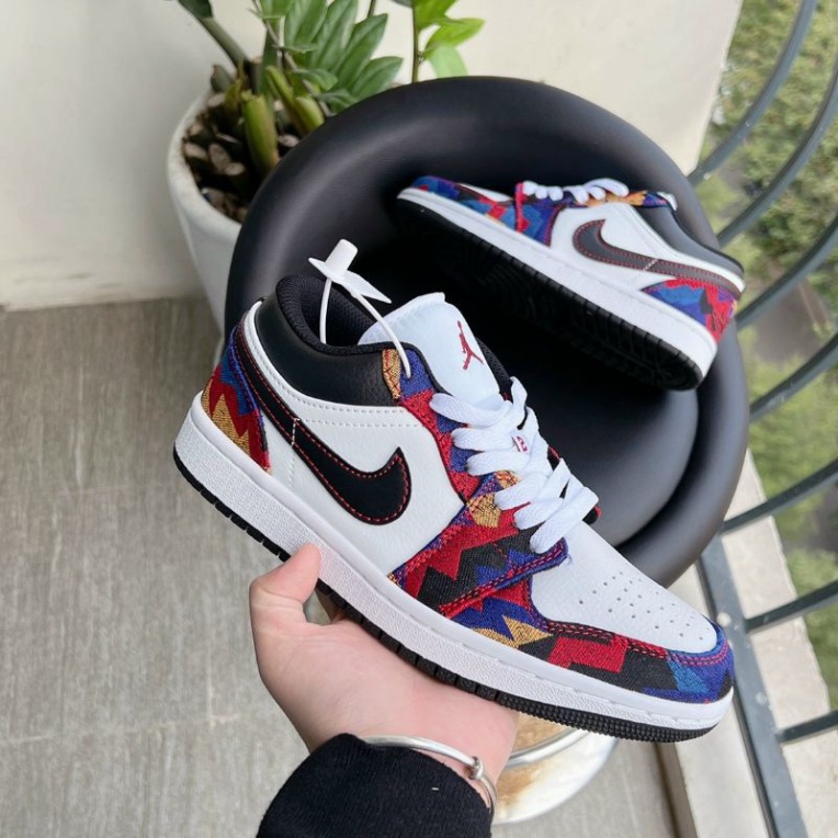 (Freeship+Fullbox) [Full bill +box] Giày Jordan Cổ Thấp Nam Nữ, Giày Sneaker JD1 Thổ Cẩm Thời Trang Cao Cấp Hottrend 2 | WebRaoVat - webraovat.net.vn