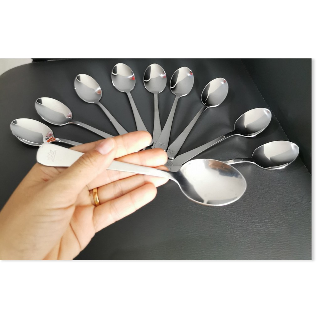 bộ 10 muỗng inox cho bé mầm non loại 1