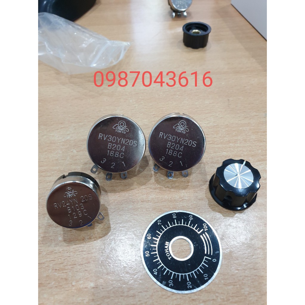 Biến trở B502, B103, B202, B204, B504, mặt chia vạch