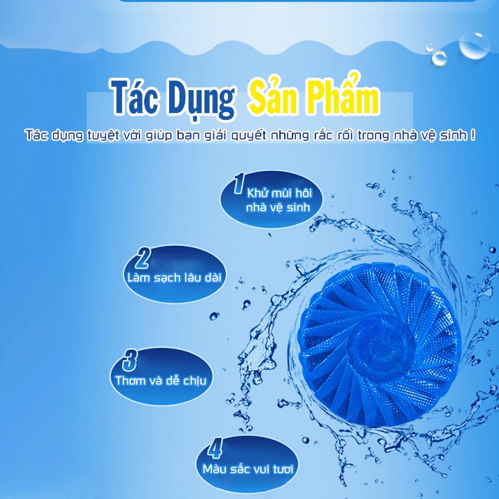 Gói 10 viên tẩy bồn cầu ,thả bồn cầu Hàn Quốc,diệt vi trùng ,khử mùi nhà vệ sinh tiện dụng gói 500g