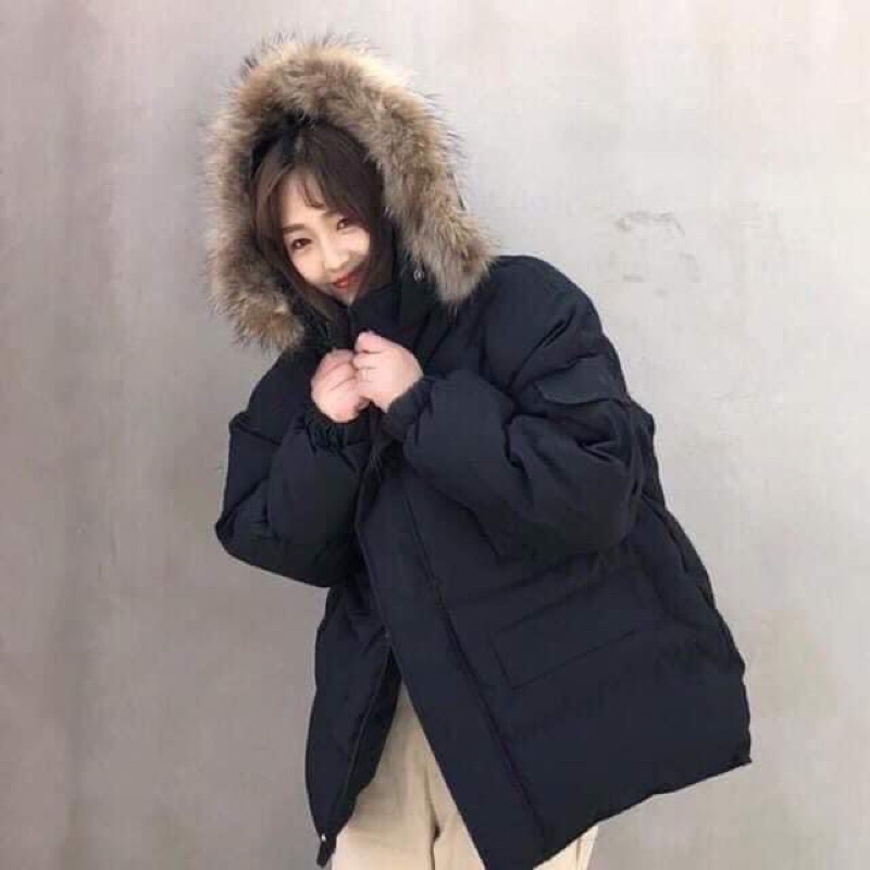 Áo Phao Béo Xinh thu Đông Bao Ấm Dáng rộng Siêu Xinh