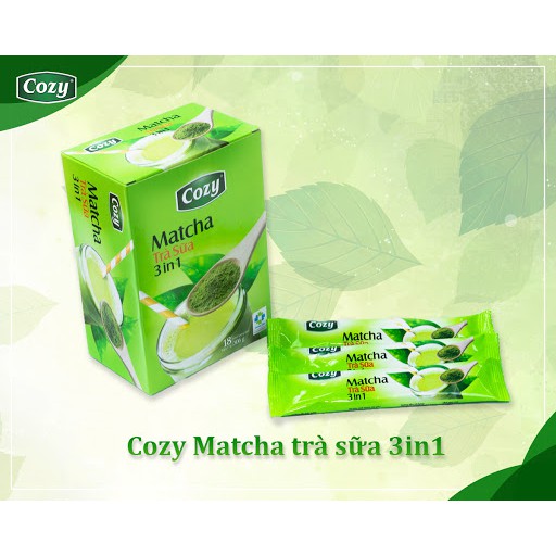 Trà Sữa Matcha Cozy 3 Trong 1 Hộp 306g (17g x 18 túi)