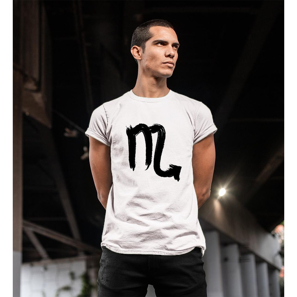 Áo thun in hình 12 Cung hoàng đạo biểu tượng cung hoàng đạo bọ cạp - Scopio màu đen