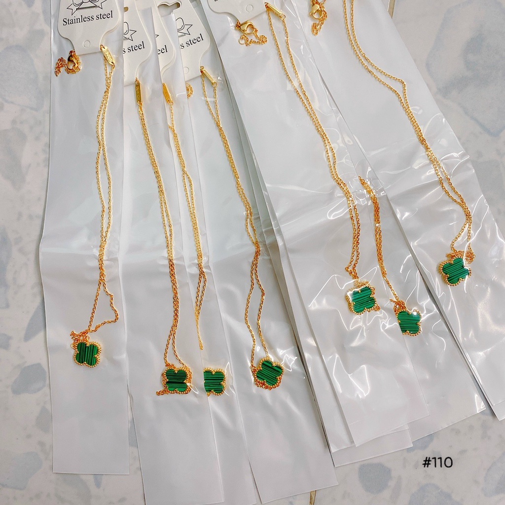 Dây Chuyền Cỏ 4 Lá Titan Ko Đen TT 4410