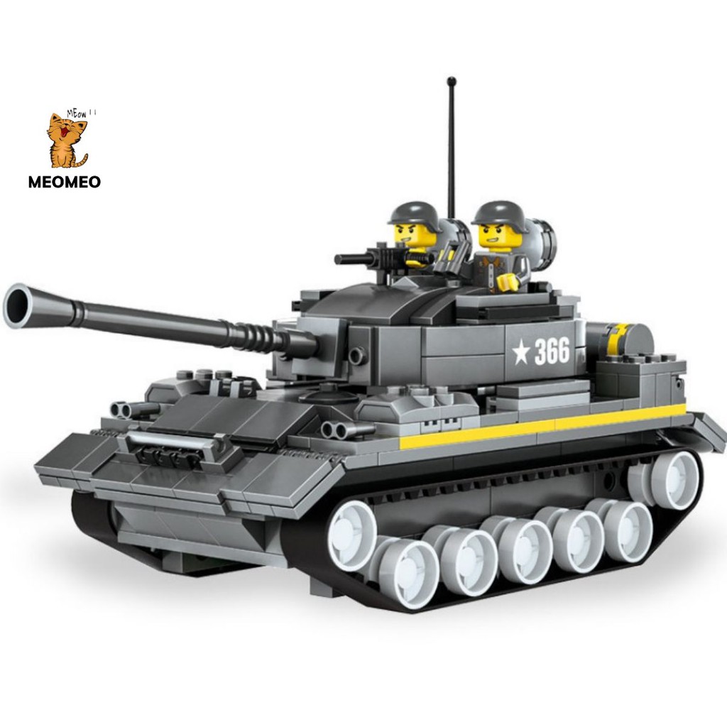 Đồ Chơi Lego Xe Tăng Chiến Đấu Có 2 Lính 360 Chi Tiết Lớn, Chất Liệu Cao Cấp, Rèn Luyện Khả Năng Sáng Tạo - SUMOSHOP68