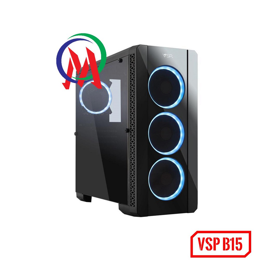 [Giá rẻ hủy diệt] Vỏ Case máy tính VSP GAMING CHASSIS B15 Mặt Gương-Nắp Hông trong Suốt