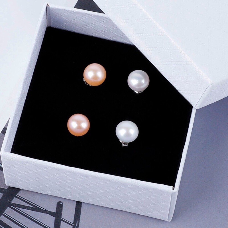 Đôi Bông Tai Nụ Chốt Bạc 8-8.5 ly - Ngọc Trai Trường Thịnh