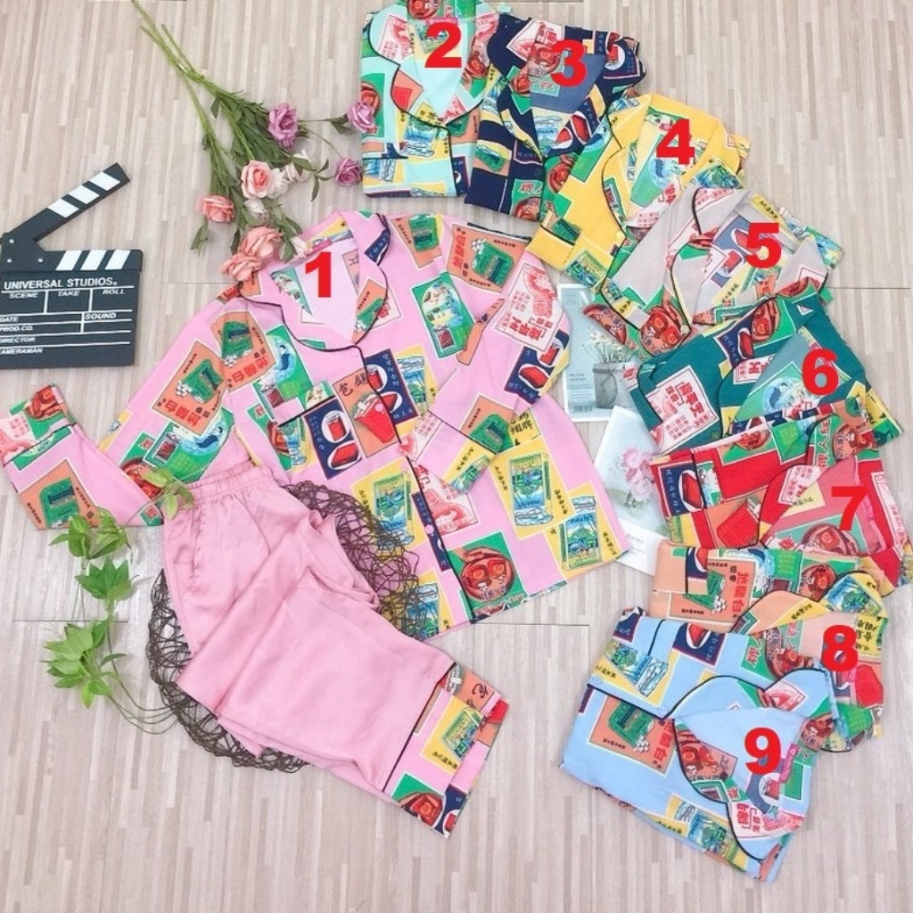 Đồ bộ nữ pijama satin tay dài nh01 | BigBuy360 - bigbuy360.vn