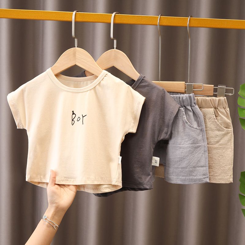 Set Bộ Bé Trai, Bộ Áo Thun BOY Phối Quần Thô Đũi Phong Cách Hàn Quốc Cho Bé Đi Học, Đi Chơi - Umee kids