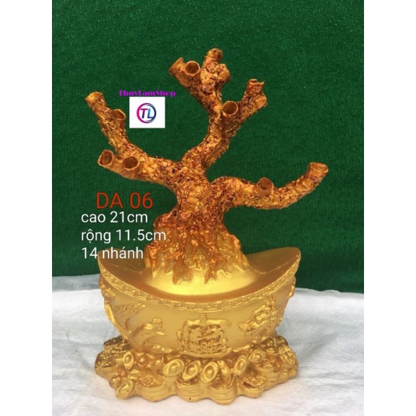 Gốc cây thỏi vàng đế đúc thư pháp long phụng sum vầy làm cây cành vàng lá ngọc, cây tài lộc
