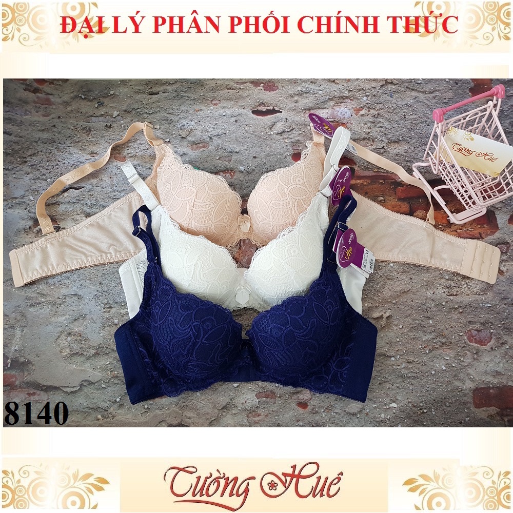 Áo lót nữ annie Bxa 8140 ren nâng ngực, lưng bảng to.