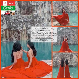 [ FREESHIP ] Đầm maxi đỏ chéo lưng đẹp