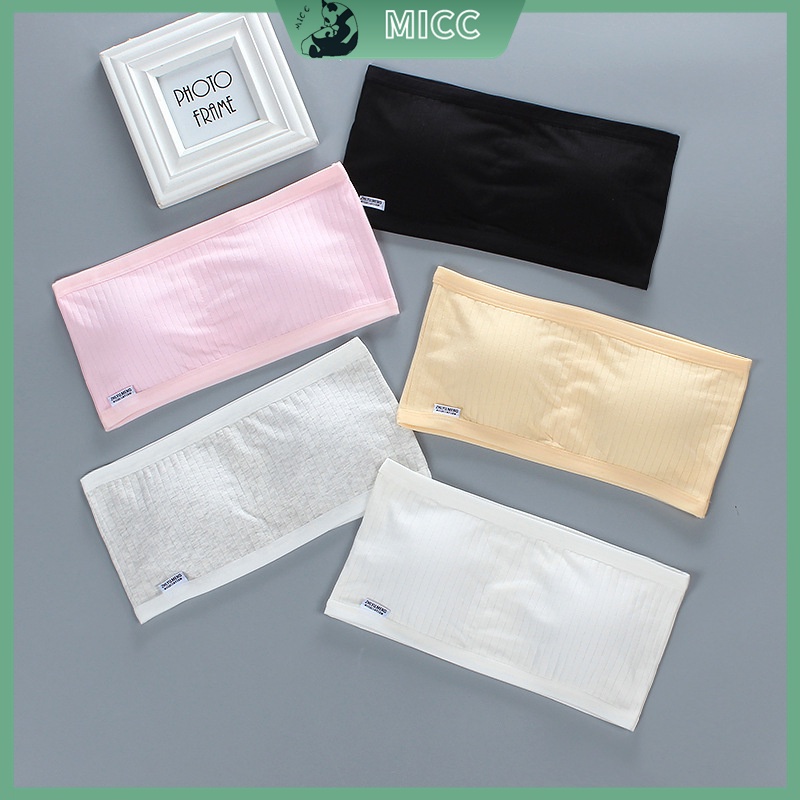 Áo Ngực Cotton Mềm Mại Màu Trơn Có Mút Tháo Rời Được 8-16 Tuổi Dành Cho Bé Gái 27-55KG