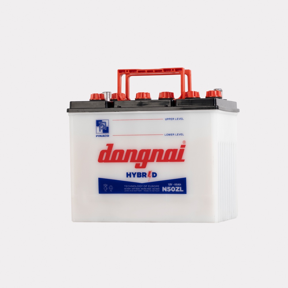 Ắc quy ôtô Hybrid Đồng Nai N50ZL | 12V - 60Ah