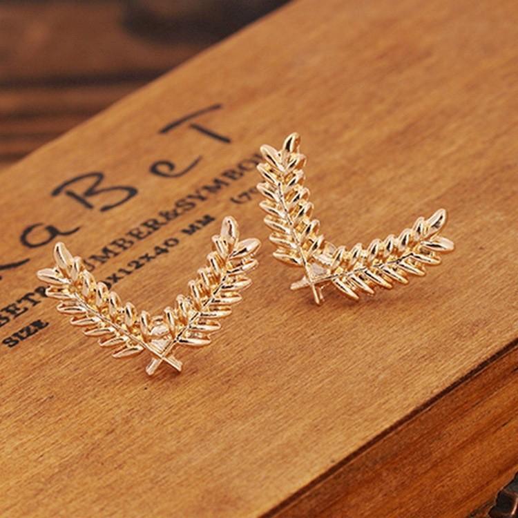 Ghim cài áo hình hai bông lúa mì thời trang