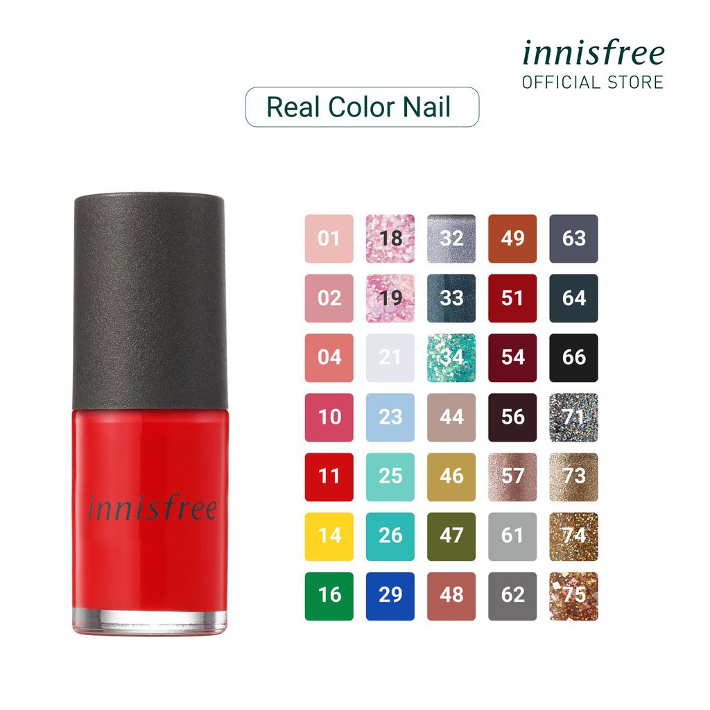 [Mã COSIF05 giảm 10% đơn 400K] Sơn móng tay bền màu innsifree Real Color Nail 6ml [B