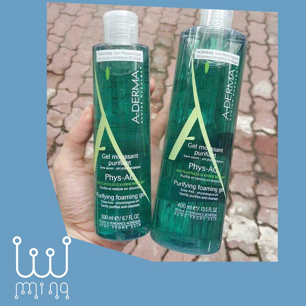 Sữa Rửa Mặt Ade Phys AC Gel Moussant pH 5.5 bản 200 + 400 ml MẪU MỚI