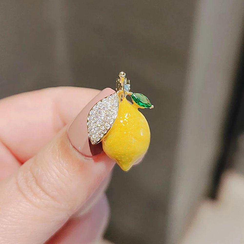 Ghim Cài Áo Hình Quả Chanh Đơn Giản Sáng Tạo|Huy Hiệu Cài Áo Hợp Kim Hình Cô Gái Xinh Xắn