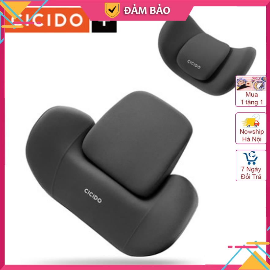 Combo Gối Tựa Cổ và Tựa Lưng Cicido Cao Cấp cao su non Siêu Đàn Hồi-Gối Tựa Đầu và lưng Cicido Dáng Thể Thao Cho Xe Ôtô