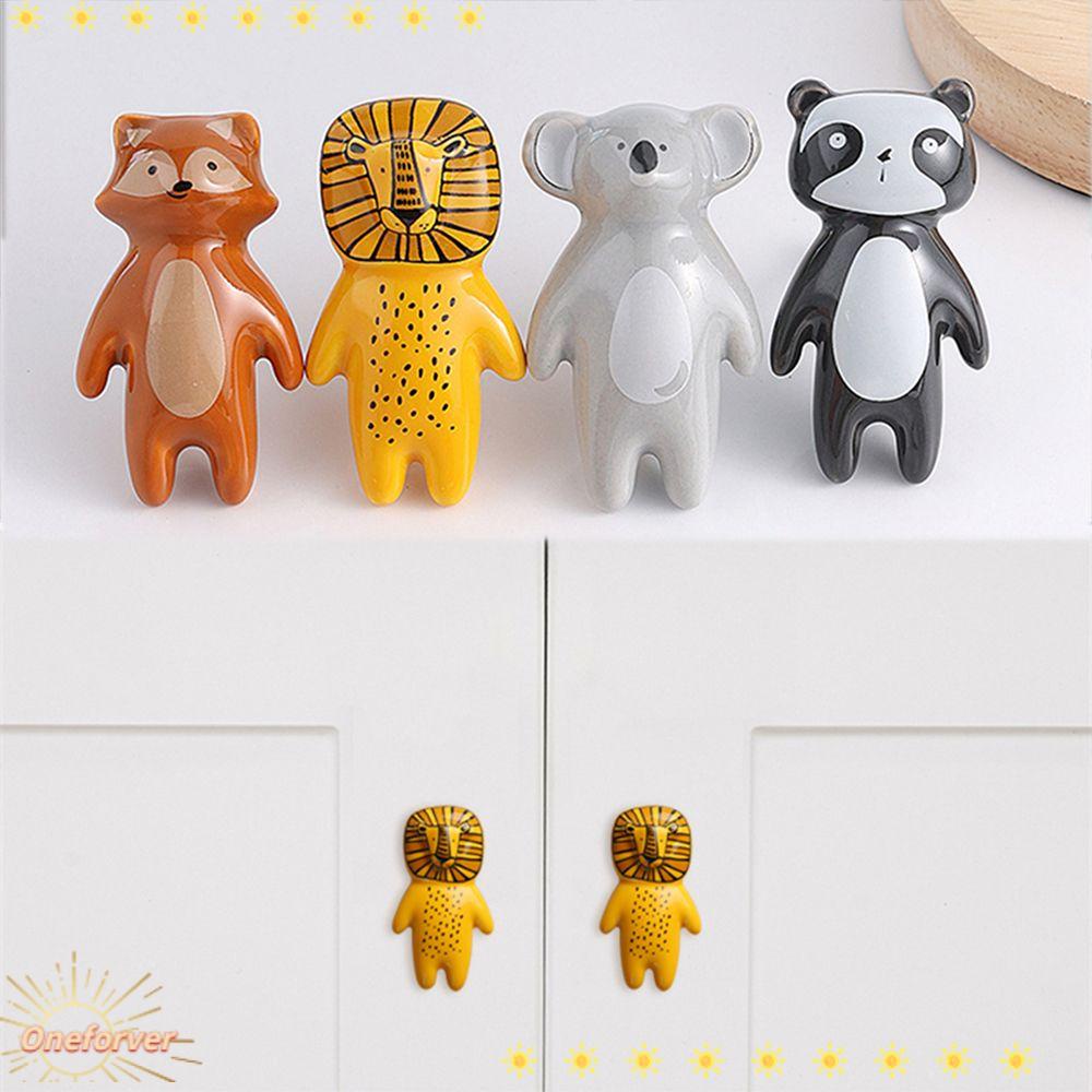 Set 2 Núm Tay Nắm Cửa Tủ Bằng Gốm Dành Cho Phòng Trẻ Em