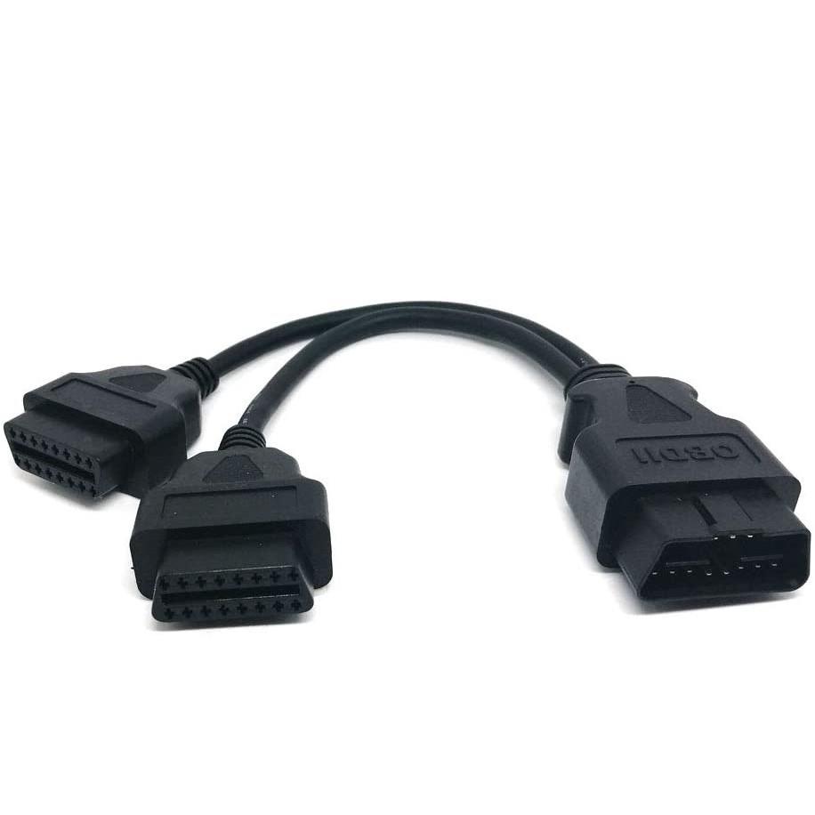 Chia Cổng OBD II Tiện Ích Cho Xe Ô Tô, Bộ Dây Cáp Chia 2 Cổng OBD - Dây Tròn Thẳng