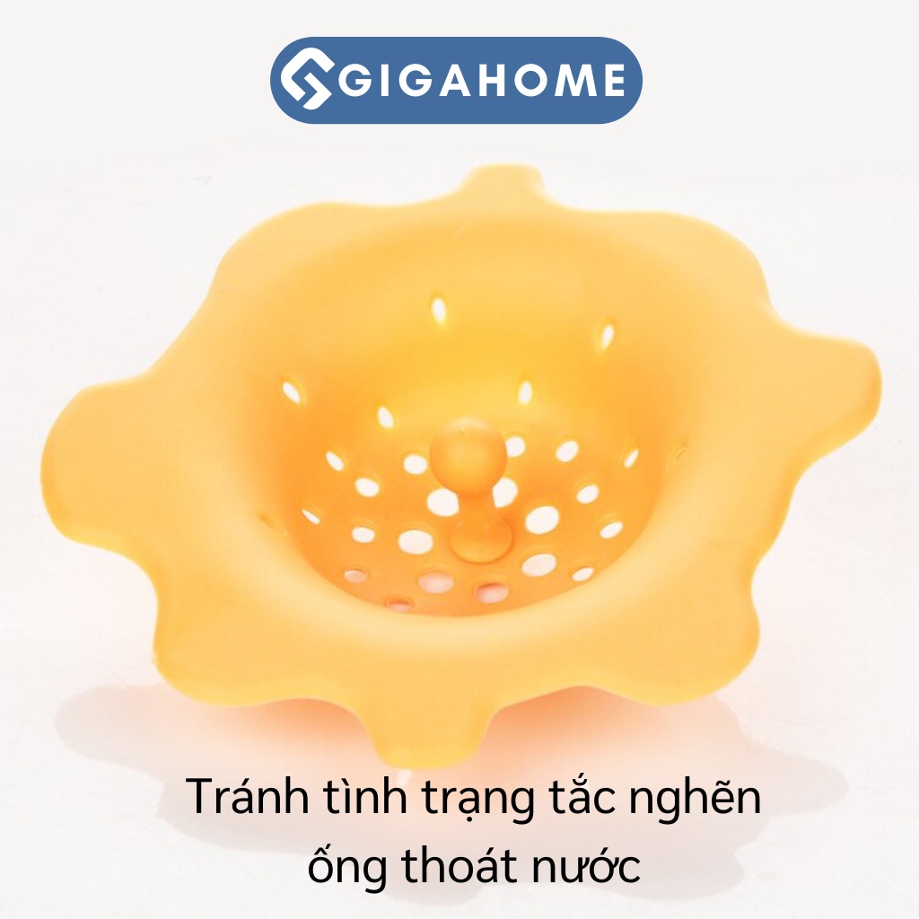 Miếng Lọc Rác Bồn Rửa Chén Hình Hoa Silicone GIGAHOME 14x13cm 4746