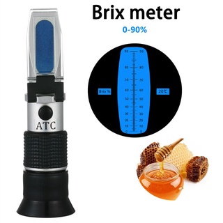 Phạm vi rộng 0-90% brix đo khúc xạ đo hàm lượng đường đo mật ong đường thực phẩm brix khúc xạ