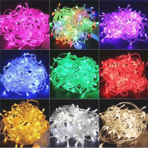 dây đèn nháy led trang trí noel, tết dài 5M 34 bóng led nhiều màu sắc