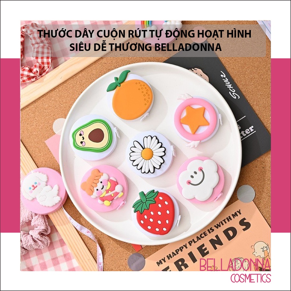 Thước Dây Cuộn Rút Tự Động Hoạt Hình Siêu Dễ Thương BellaDonna 