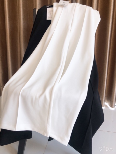 Quần ống rộng nữ,quần ống suông nữ gân giữa cạp cao dáng dài chất vải co giãn