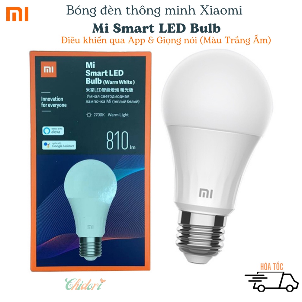 CHÍNH HÃNG - Bóng Đèn LED Thông Minh Xiaomi Smart Led Bulb Warm White (Trắng Ấm)