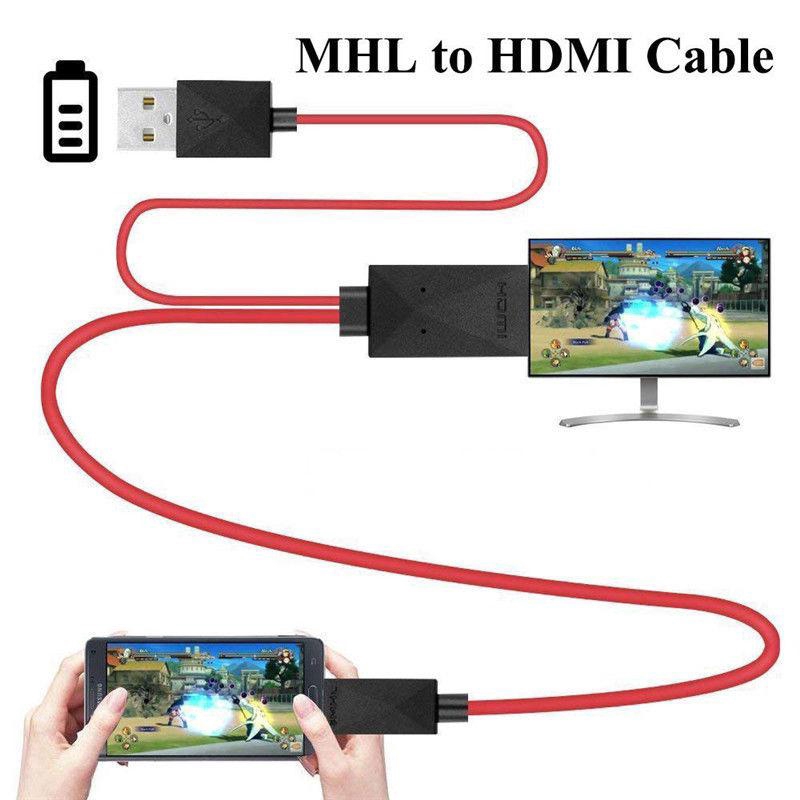 Dây cáp TV chuyển đổi MHL sang HDMI/Micro USB sang HDMI 1080P HD cho Android 11pin