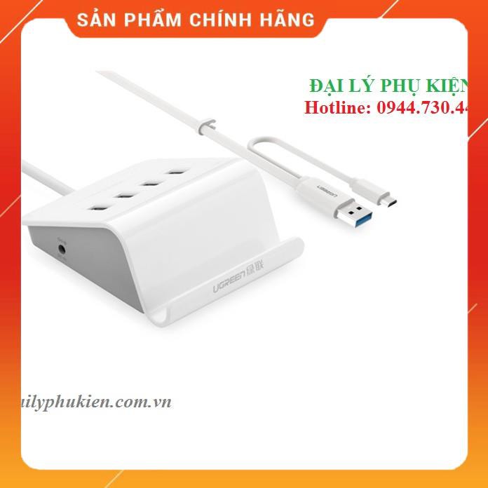 Bộ chia USB 3.0 4 cổng tích hợp OTG có nguồn UGREEN 20280 dailyphukien