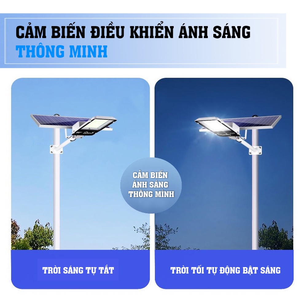 Đèn Cao áp năng lượng mặt trời 400W SUNECO, đèn đường vỏ nhôm đúc cao cấp, đèn pha Led siêu sáng, Bảo hành 2 năm