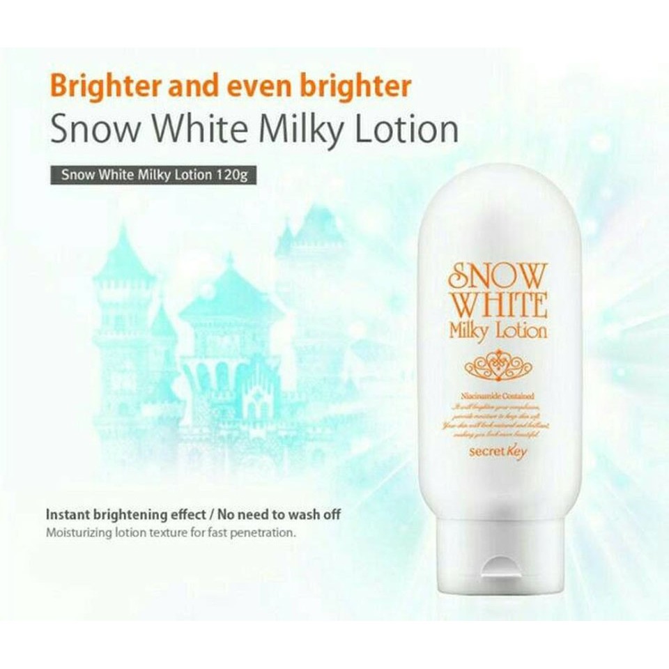 [HÀNG CHÍNH HÃNG] Sữa dưỡng thể trắng da toàn thân Secret Key Snow White Milky Lotion 120ml