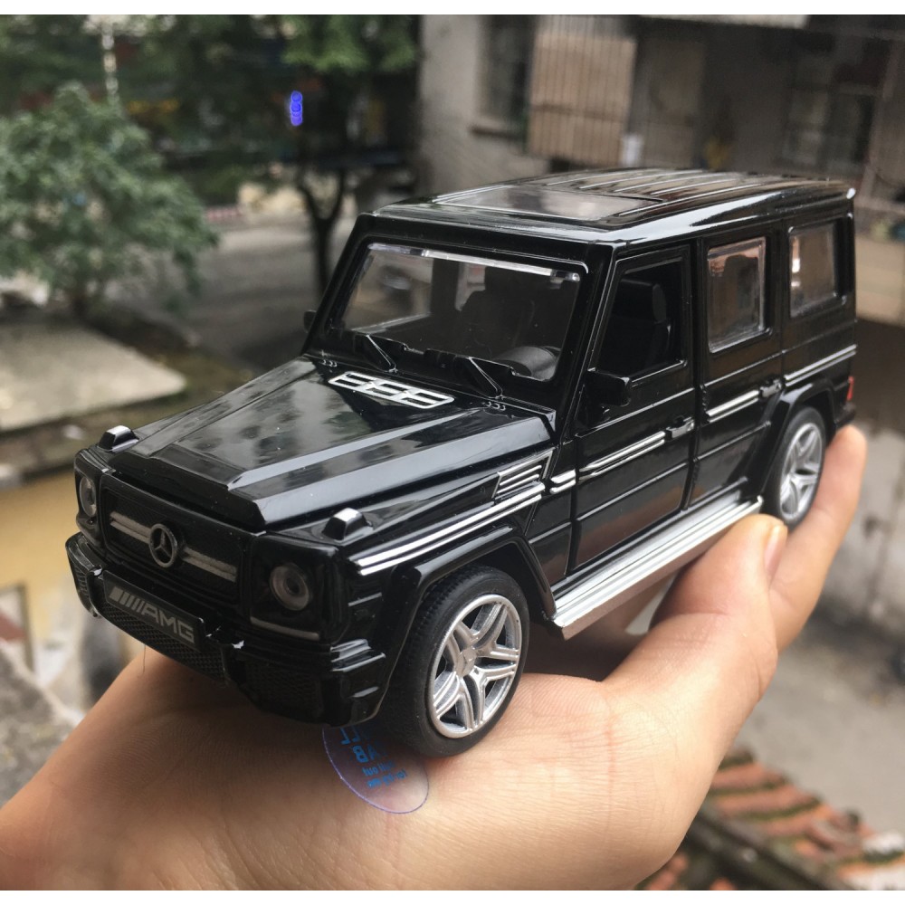 XE MÔ HÌNH MERCEDES G65 AMG đúc Kim Loại | MINIAUTO tỷ lệ 1:32 Đen