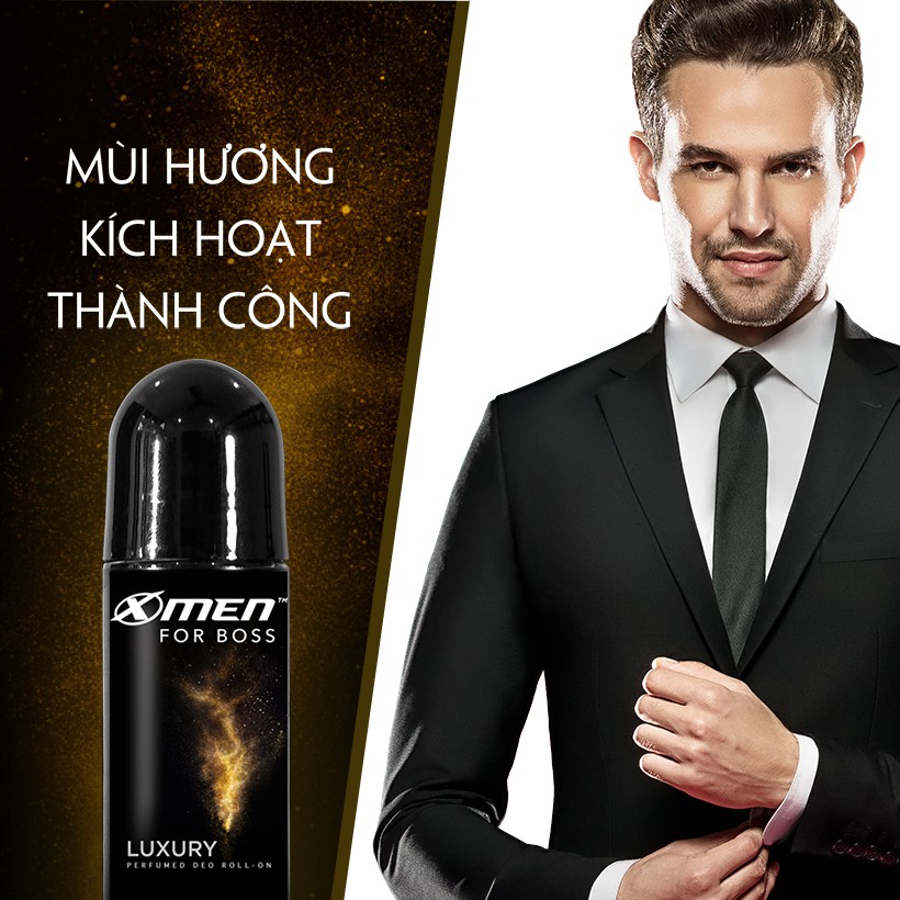Lăn khử mùi X-Men for Boss Luxury 50ml (Tặng Xà bông cục Xmen for Boss 75g giá 20k) Hàng chính hãng