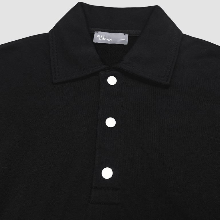 Áo polo Unisex Ngắn tay 21ST URBAN Black Raydium Polo