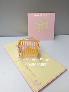 Cũi Trẻ Em ( baby ) - Thiệp 3D