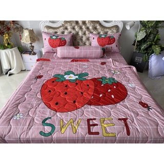BỘ DRAP GỐI DRAP THUN Ý 5D CAO CẤP