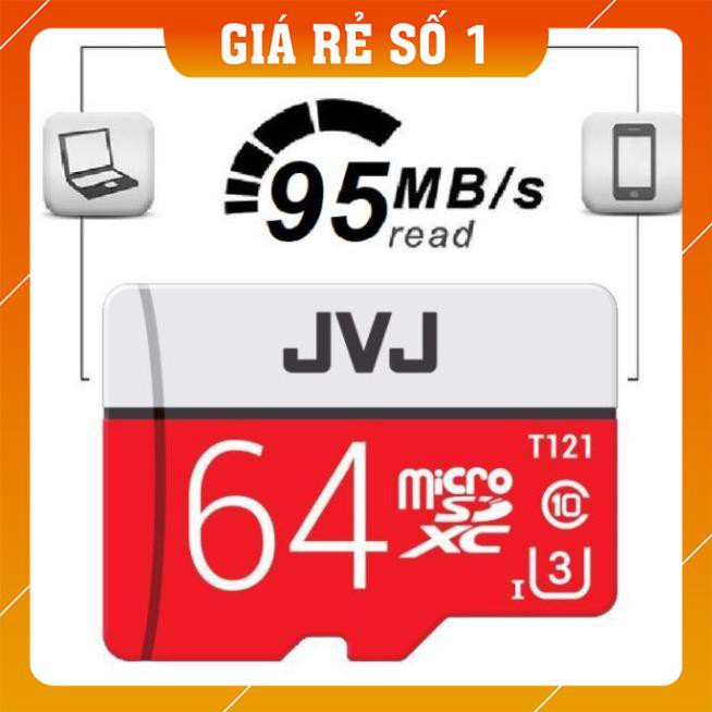⚡Giá Sập Sàn⚡ Thẻ nhớ 64G Pro JVJ U3 Class 10 – chuyên dụng cho CAMERA, BH 5 năm, 1 đổi 1