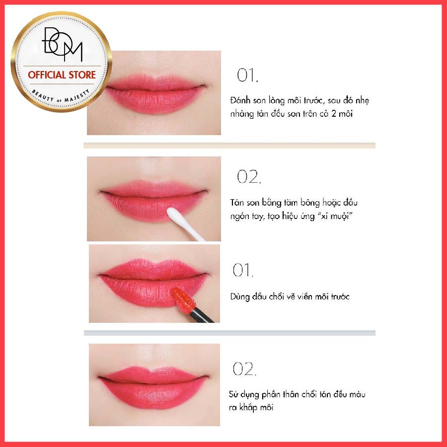 Son Kem Lì Mượt Môi Lâu Trôi BOM Matt Holic Tint 8.5g