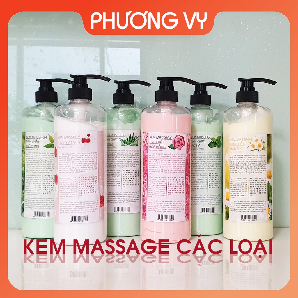 1000ml KEM MASSAGE TINH CHẤT TRÀ XANH